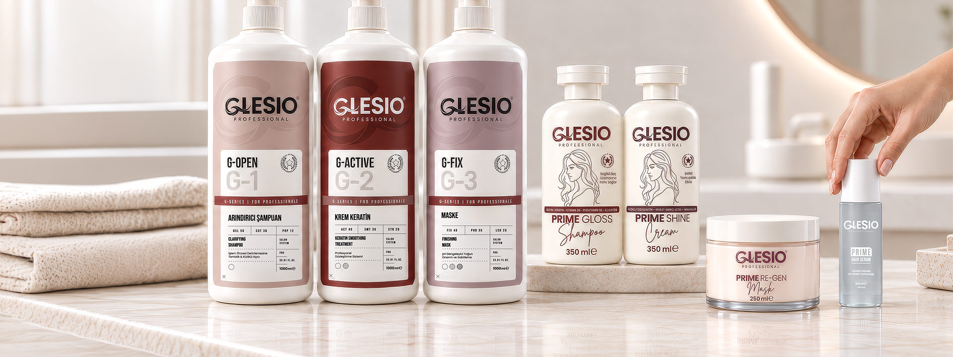 Glesio G-Serisi profesyonel bakım ürünleri